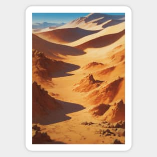 Desert Dunes in Summer Heat Sticker